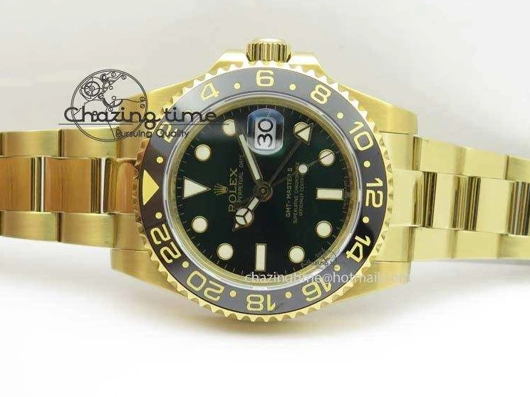 GMT-Master Bezel On Bracelet YG II Bp-Maker Green Ceramic YG A3186 116718LN Dial 1002